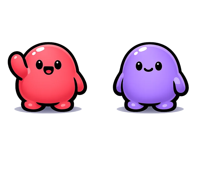 The DuoLock mascots waving