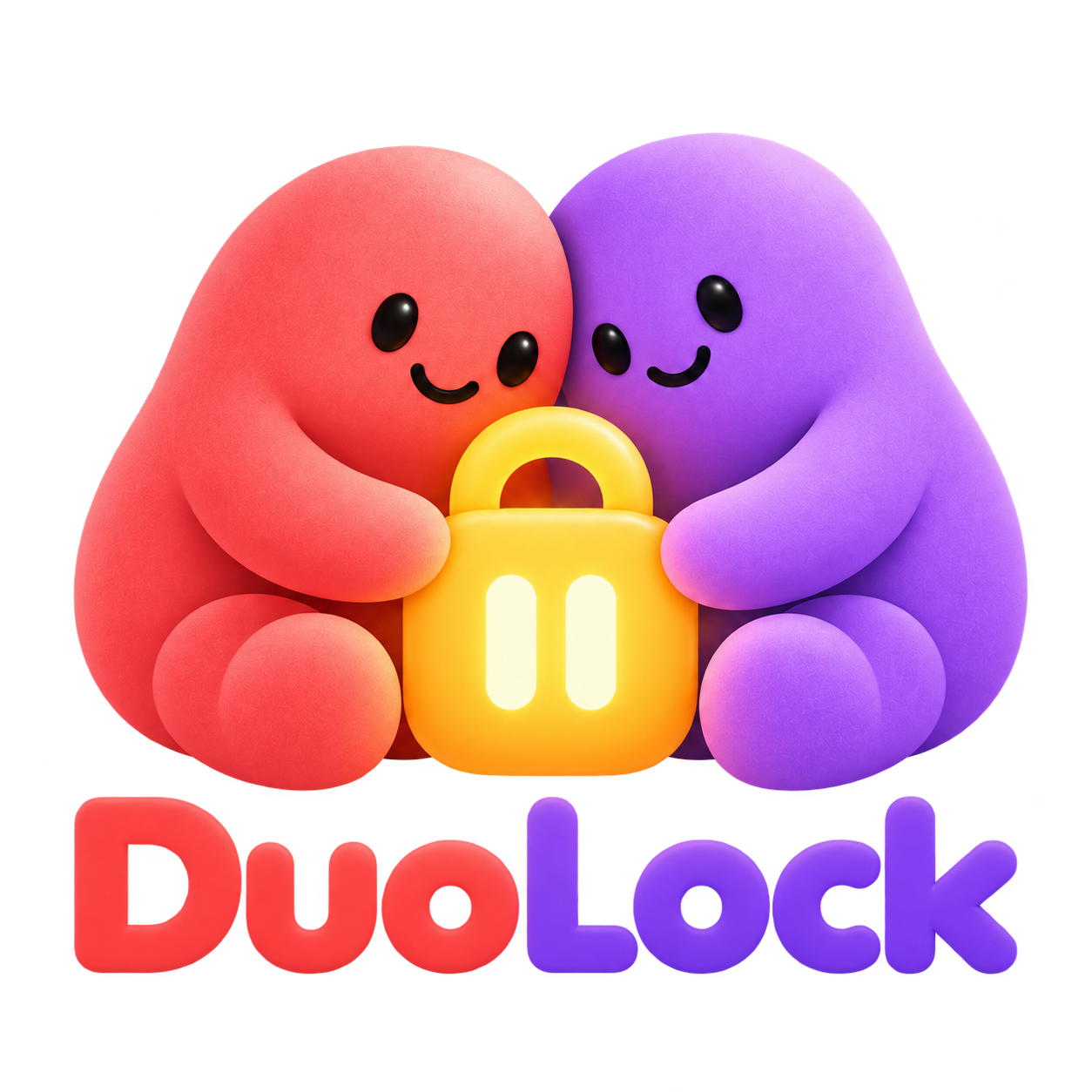 DuoLock Wordmark mit Maskottchen und Schriftzug
